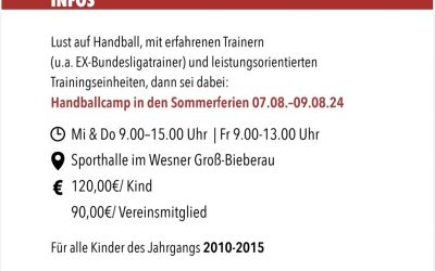 Sommer Camp vom 7. bis 9. August 2024 in Groß-Bieberau