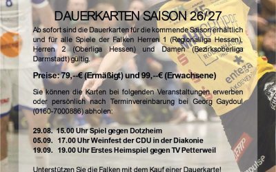 Ab sofort! Dauerkarten